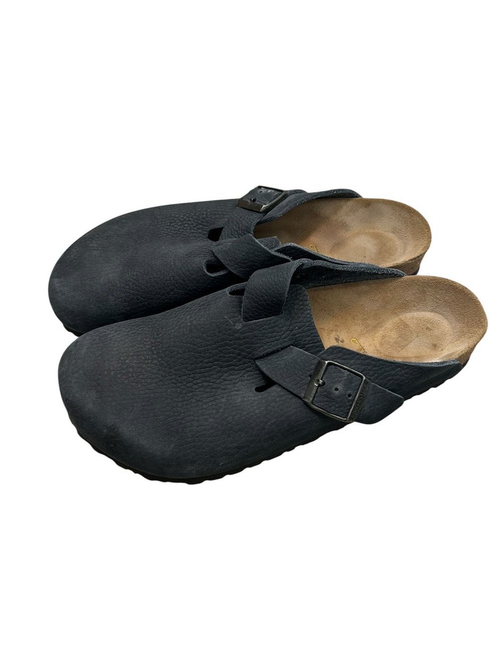 Birkenstock Boston Oiled Leather Cloud Black Women’s Size 41 L10 M8 Comfort Mule - Picture 3 of 7